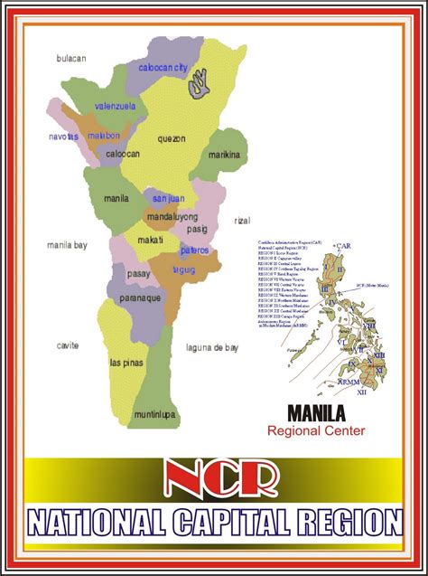 List of Provinces in NCR, National Capital Region, Philippines, Maps.